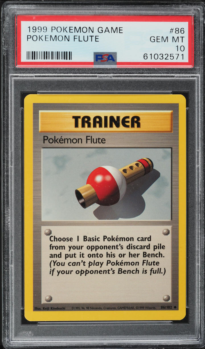 1999 Pokemon Base Set Pokemon Flute #86 PSA 10 GEM MINT