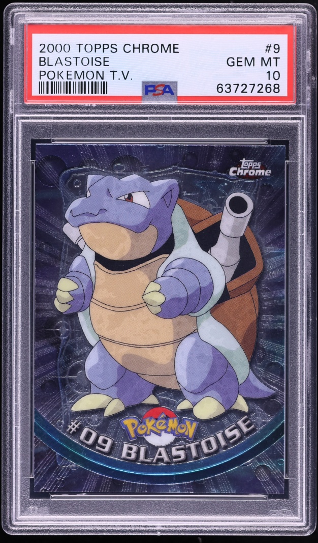 2000 Topps Chrome Pokemon Series 1 Blastoise #9 PSA 10 GEM MINT