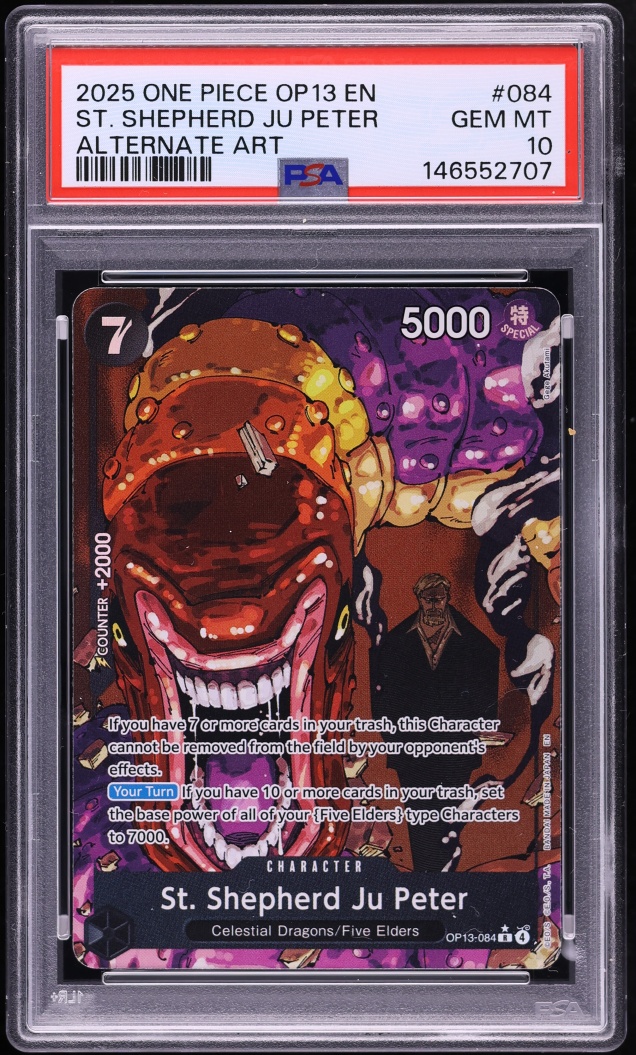 2025 One Piece Carrying On His Will Alt Art St. Shepherd Ju Peter #OP13-084 PSA 10 GEM MINT