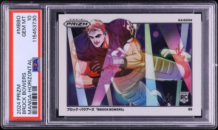 BROCK BOWERS 2024 PANINI PRIZM RARE SSP ROOKIE BLACK WHITE CHECKERBOARD PRIZM