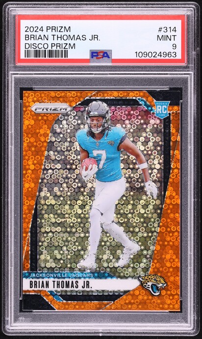 2024 Panini Mosaic Green Brian Thomas Jr. ROOKIE #323 PSA 9 MINT