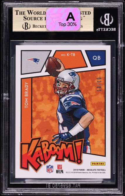 2019 Absolute Kaboom! Gold Tom Brady 10/10 #K-TB BGS 9.5 GEM MINT