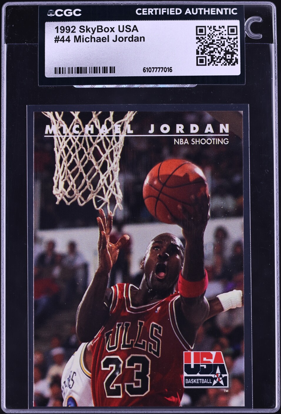 1992 Skybox USA Basketball Michael Jordan #44 CGC AUTH