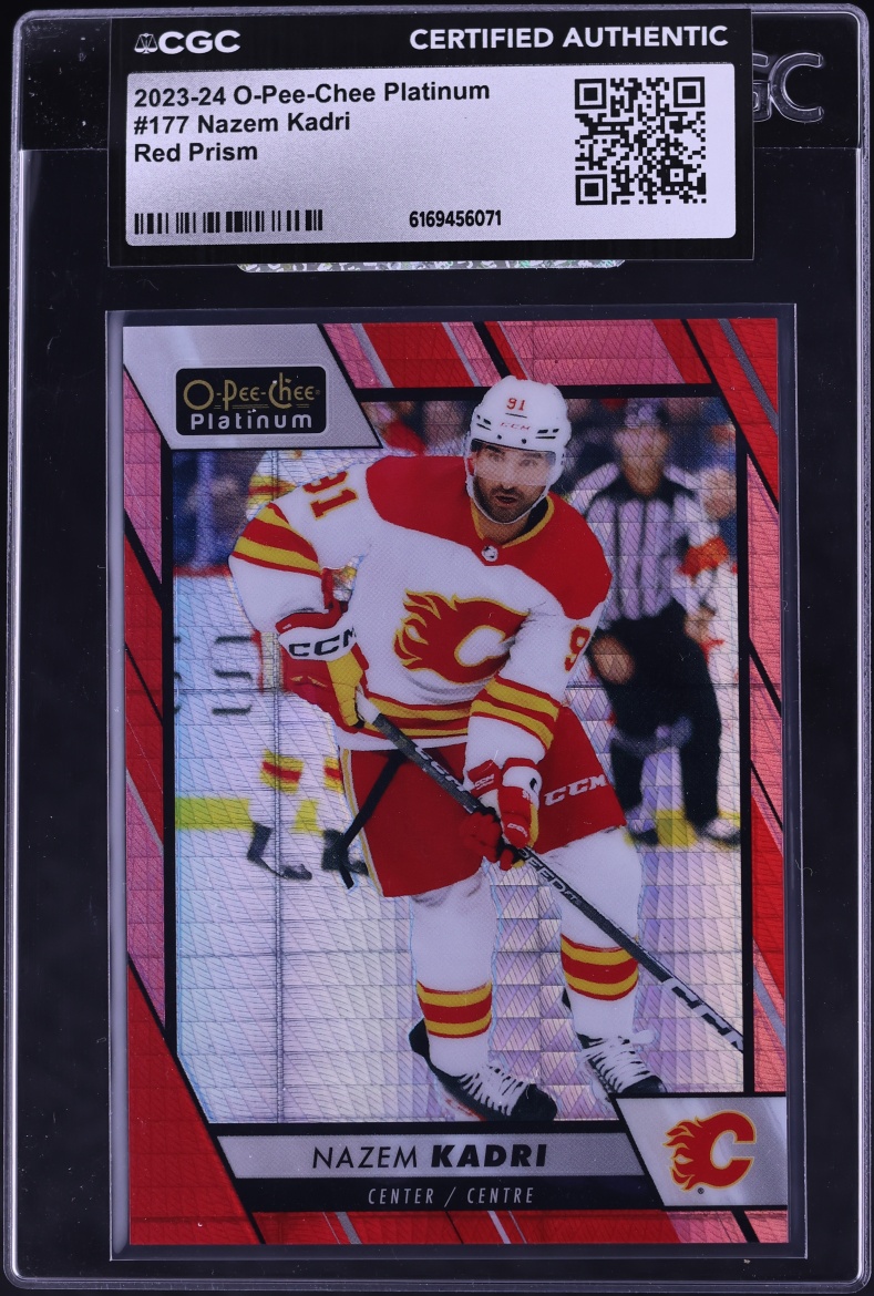 2023 O-Pee-Chee Platinum Red Prism Nazem Kadri /199 #177 CGC AUTH