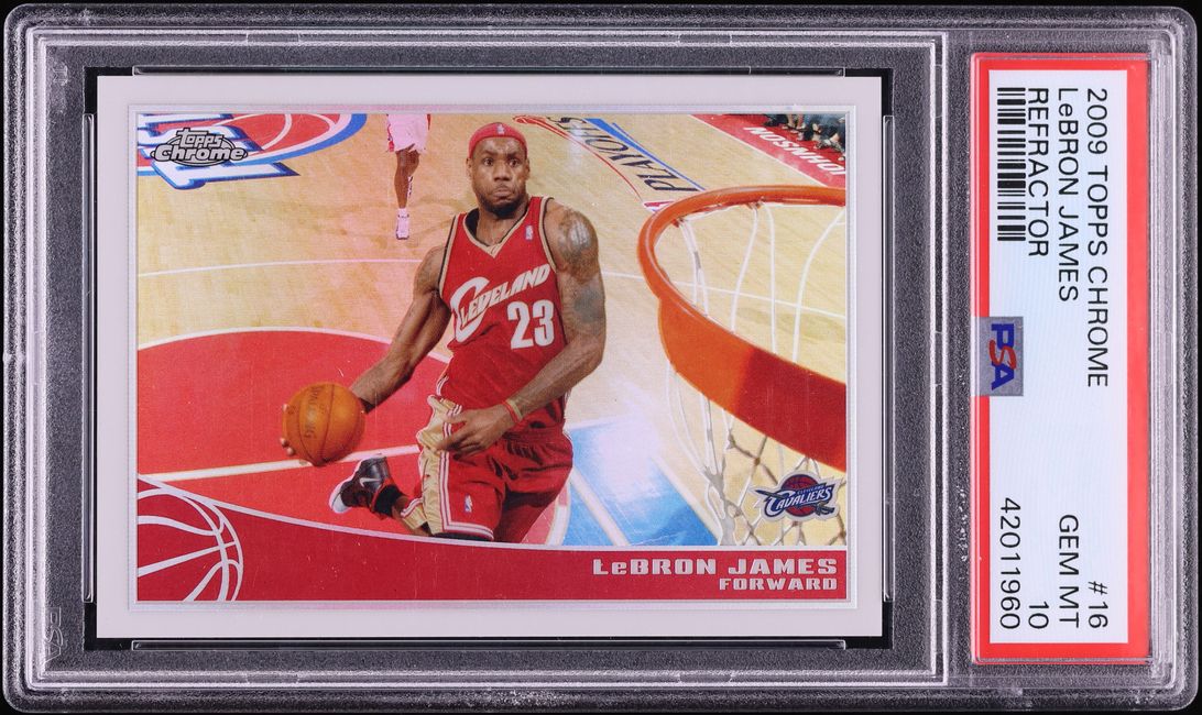 2009 Topps Chrome Refractor LeBron James /500 #16 PSA 10 GEM MINT - Photo 1
