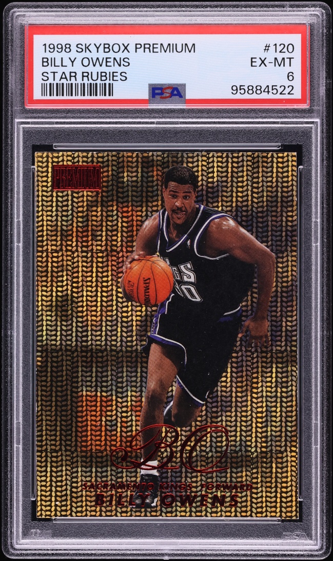 1998 Skybox Premium Star Rubies Billy Owens /50 #120 PSA 6 EXMT - Photo 1