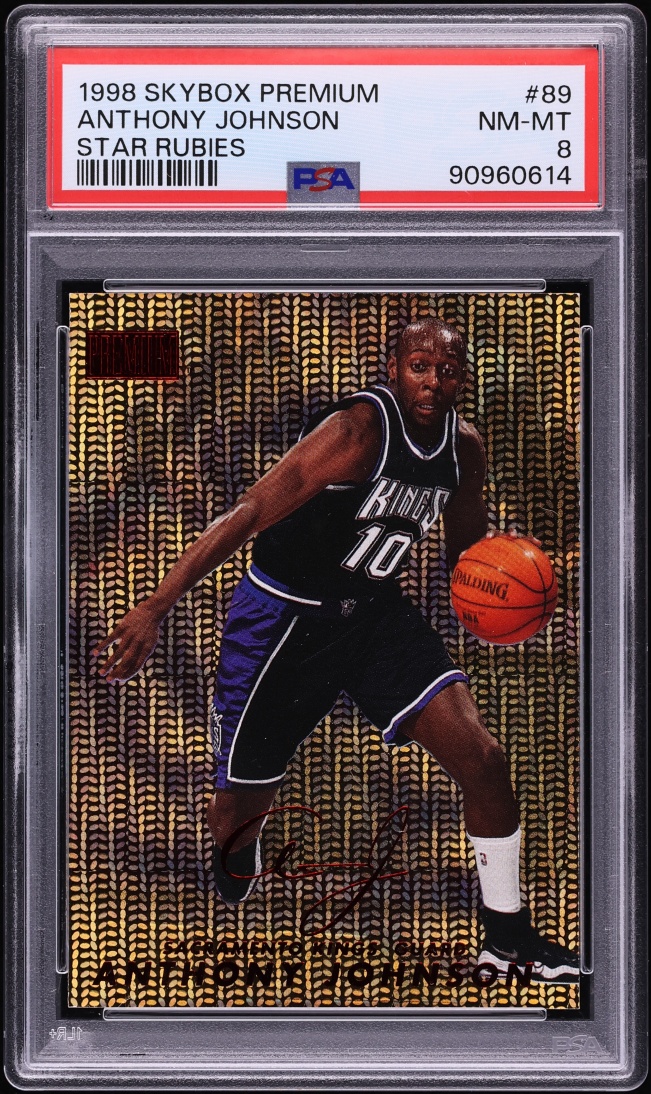 1998 Skybox Premium Star Rubies Anthony Johnson /50 #89 PSA 8 NM-MT - Photo 1