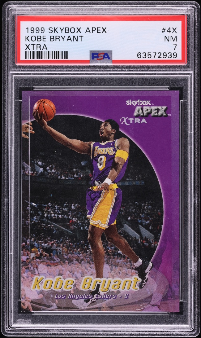 1999 Skybox Apex Xtra Kobe Bryant 1/50 #4X PSA 7 NRMT - Photo 1