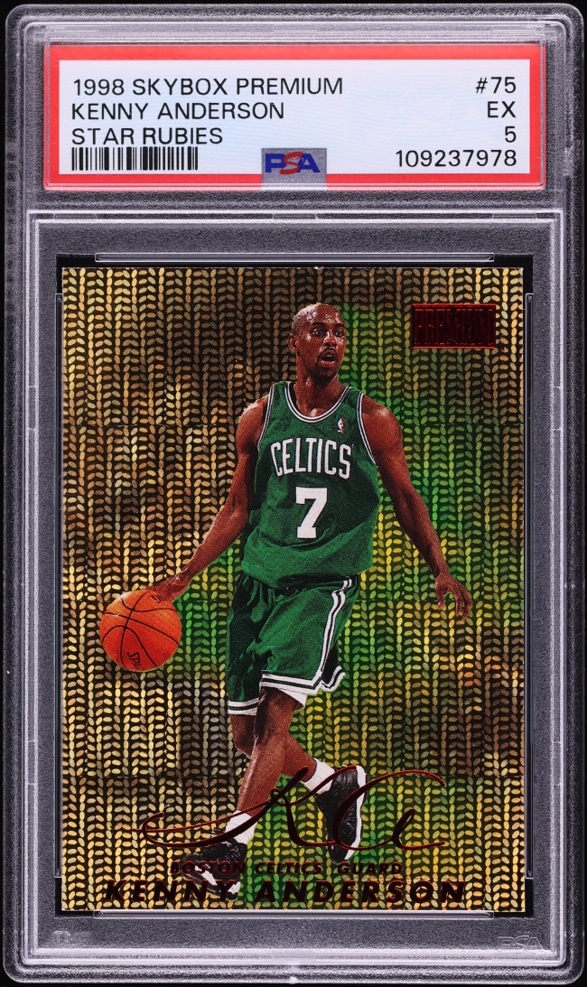 1998 Skybox Premium Star Rubies Kenny Anderson /50 #75 PSA 5 EX - Photo 1