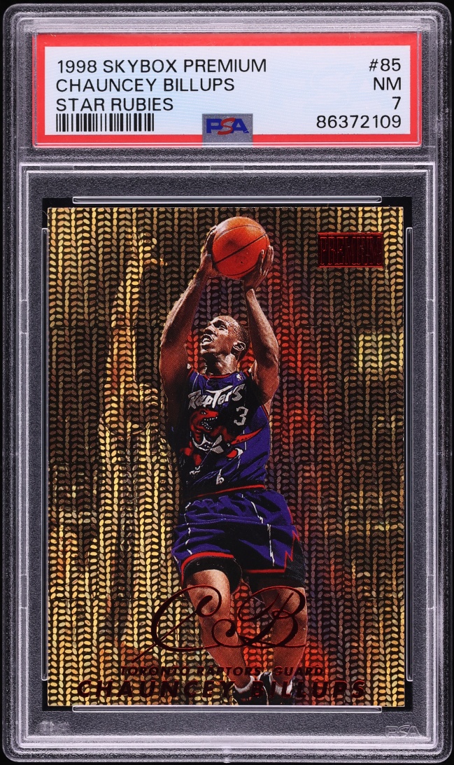 1998 Skybox Premium Star Rubies Chauncey Billups /50 #85 PSA 7 NRMT - Photo 1