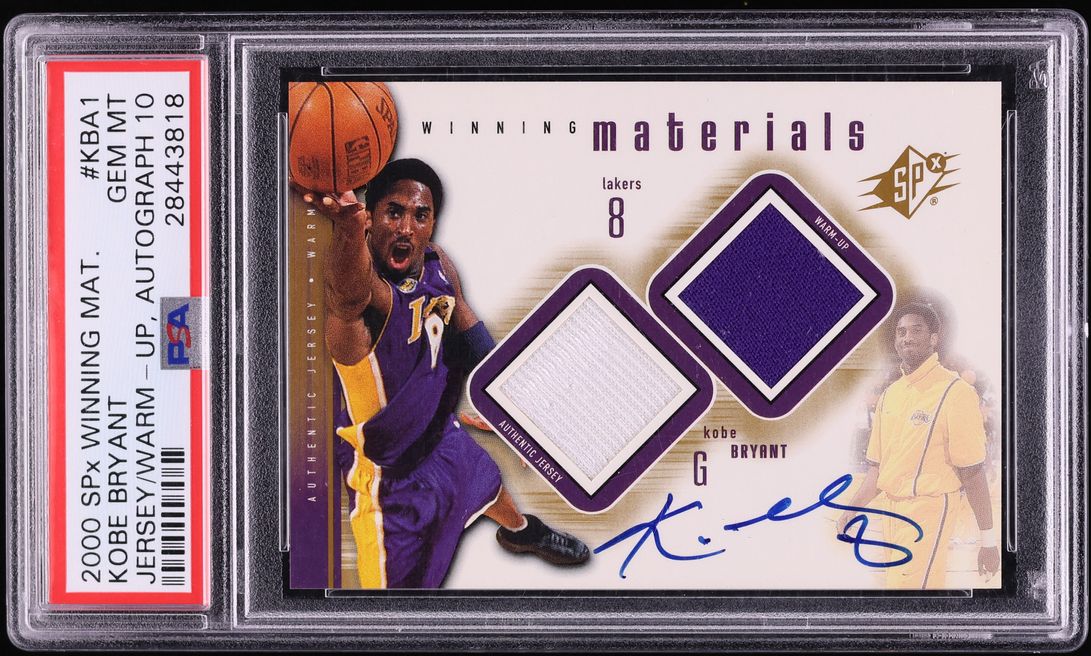 2000 SPx Winning Materials Kobe Bryant PATCH AUTO #KBA1 PSA 10 GEM MINT - Photo 1