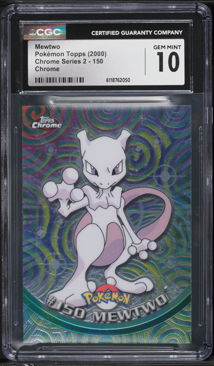 2000 Topps Chrome Pokemon Series 2 Mewtwo #150 CGC 10 GEM MINT