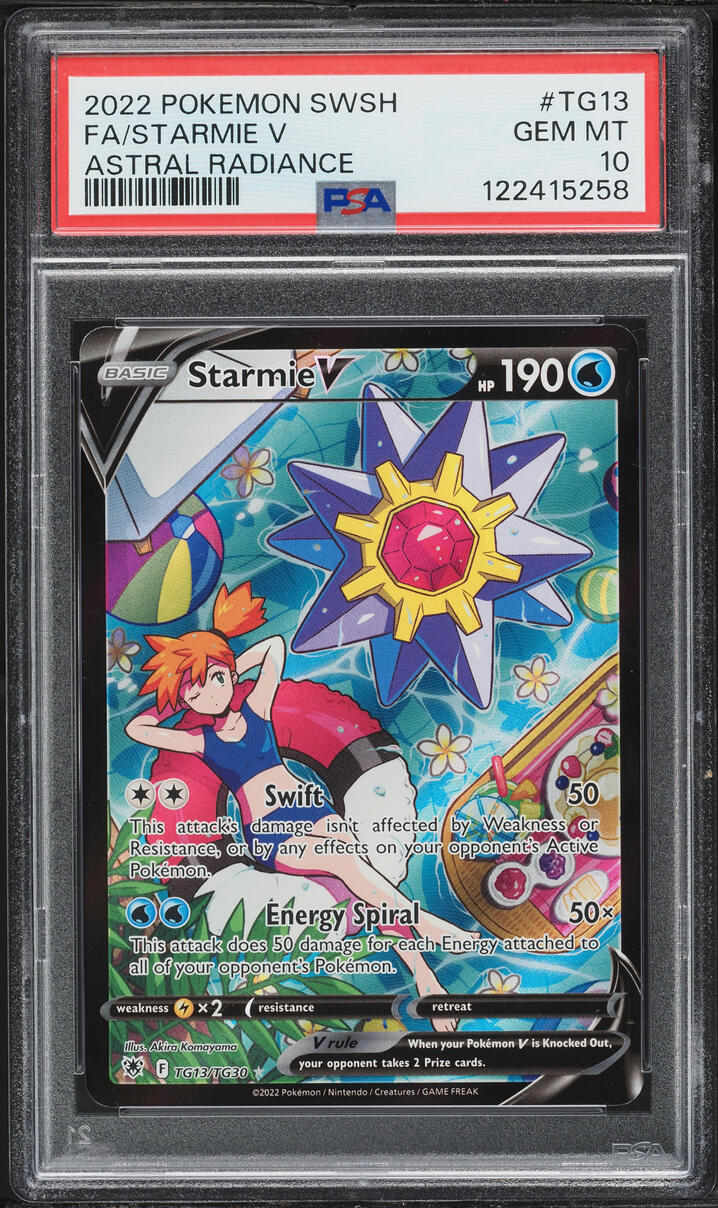2022 Pokemon Sword & Shield Astral Radiance CHR Starmie V #TG13 PSA 10 GEM MINT