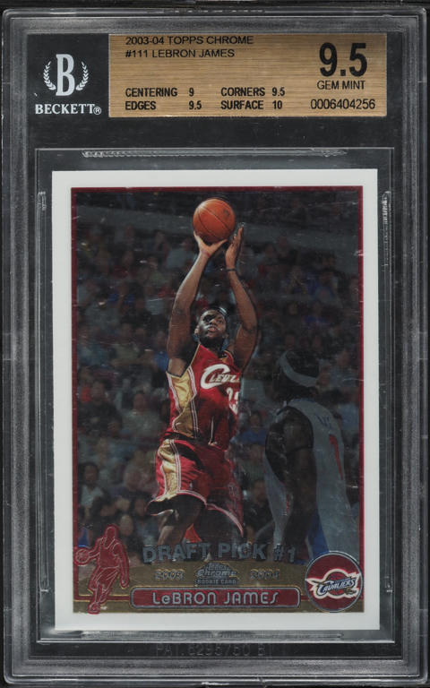 2003 Topps Chrome LeBron James ROOKIE RC #111 PSA 9 MINT on