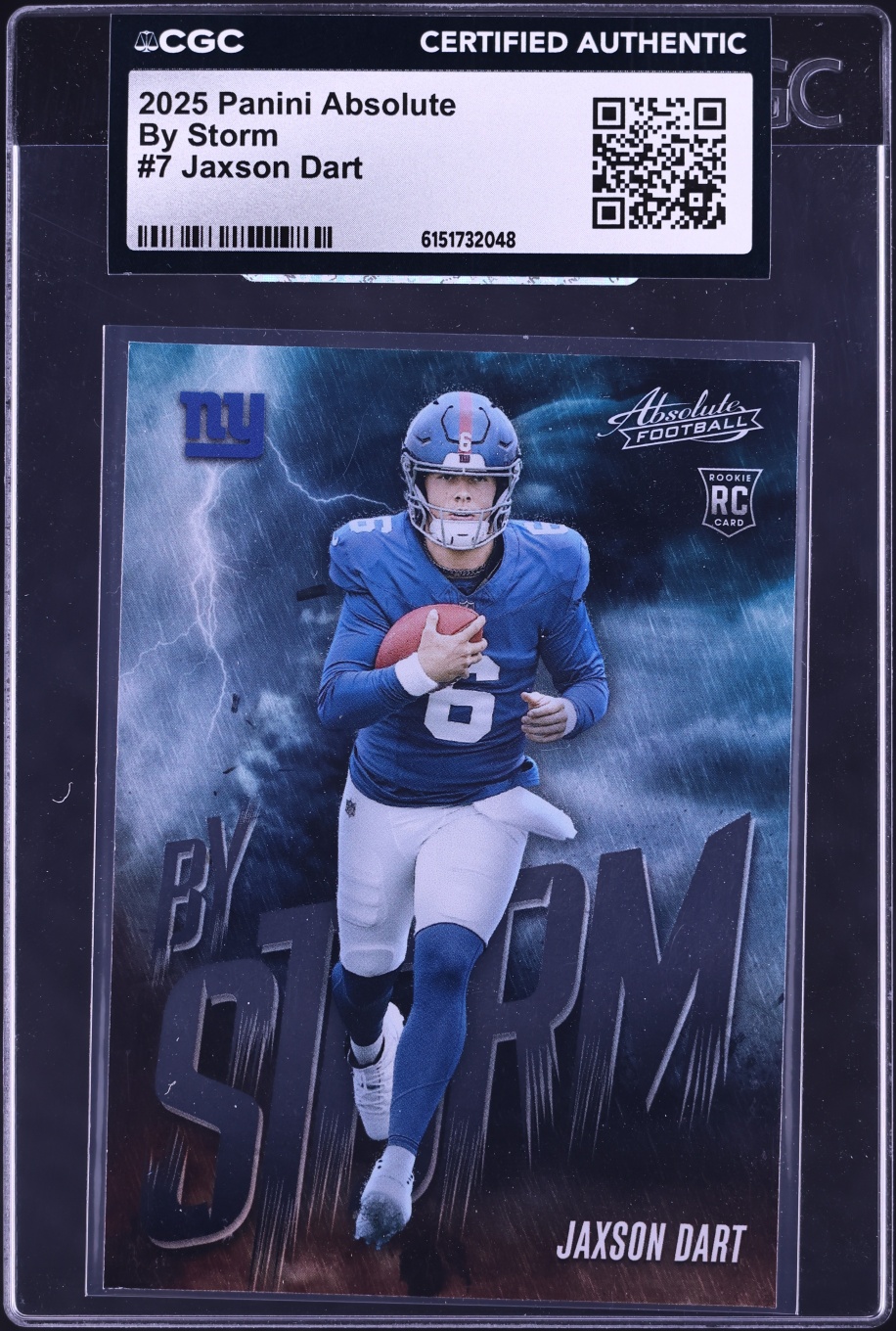 2025 Absolute By Storm Jaxson Dart ROOKIE #7 CGC AUTH