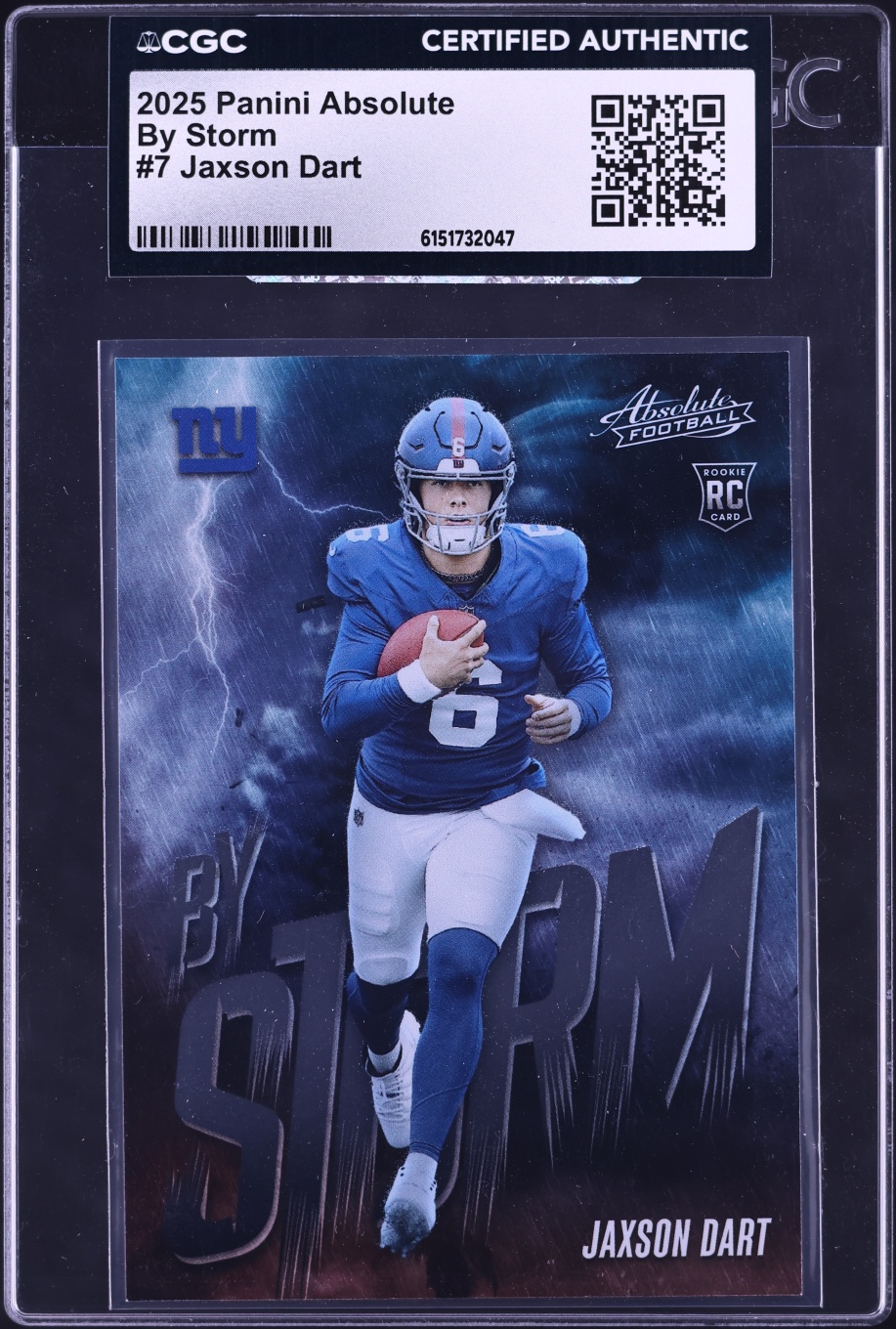 2025 Absolute By Storm Jaxson Dart ROOKIE #7 CGC AUTH