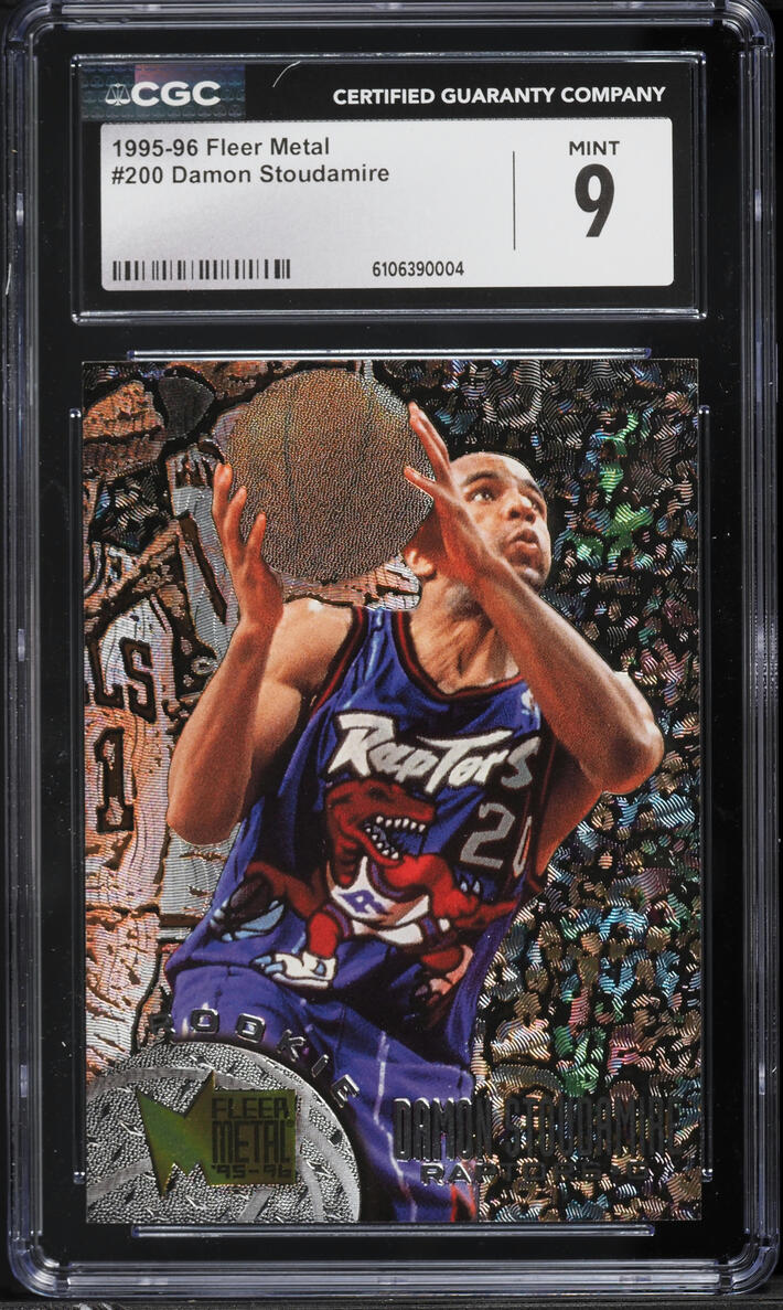 1995 Metal Basketball Damon Stoudamire ROOKIE #200 CGC 9 MINT