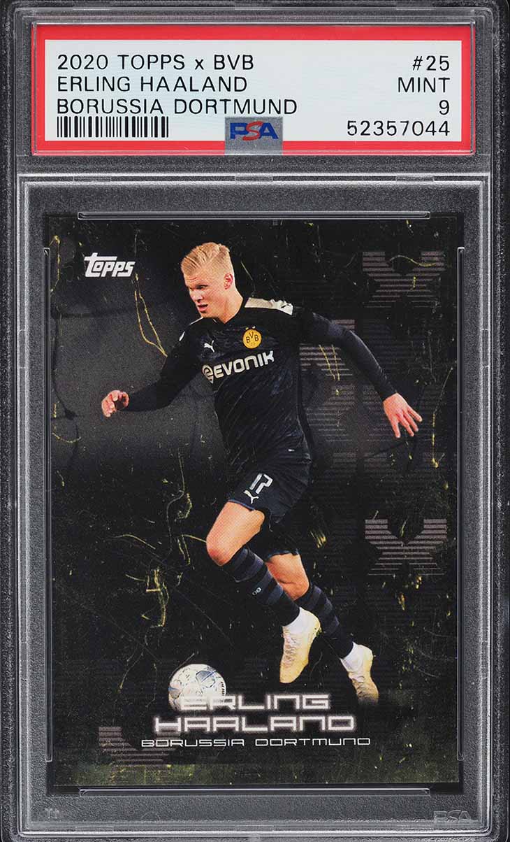 2020 Topps x BVB Borussia Dortmund Erling Haaland #25 PSA 9 MINT