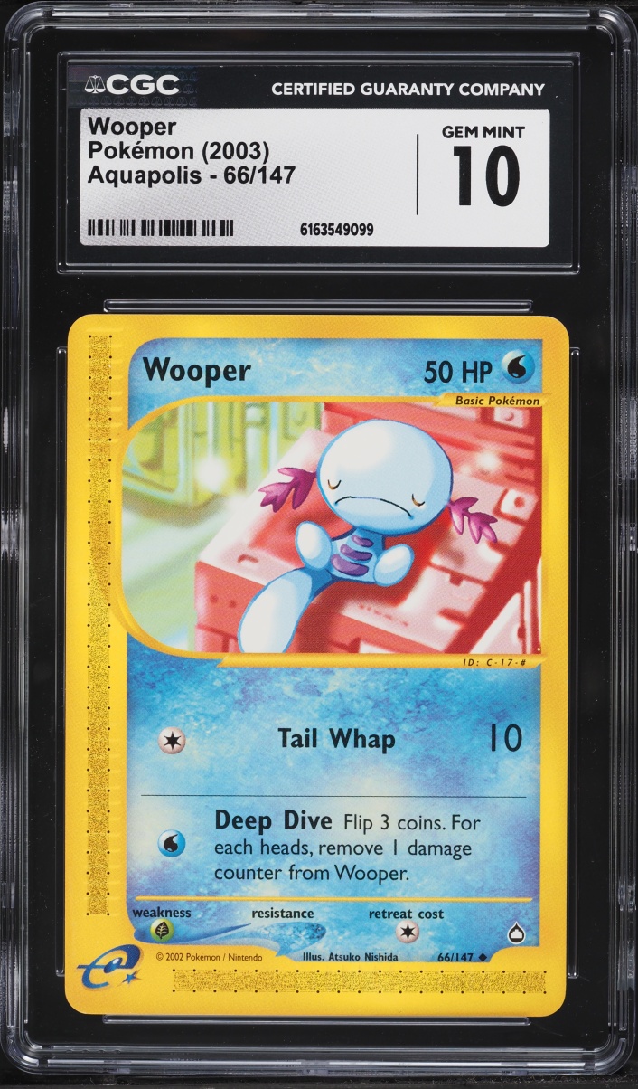 2003 Pokemon Aquapolis Wooper #66 CGC 10 GEM MINT