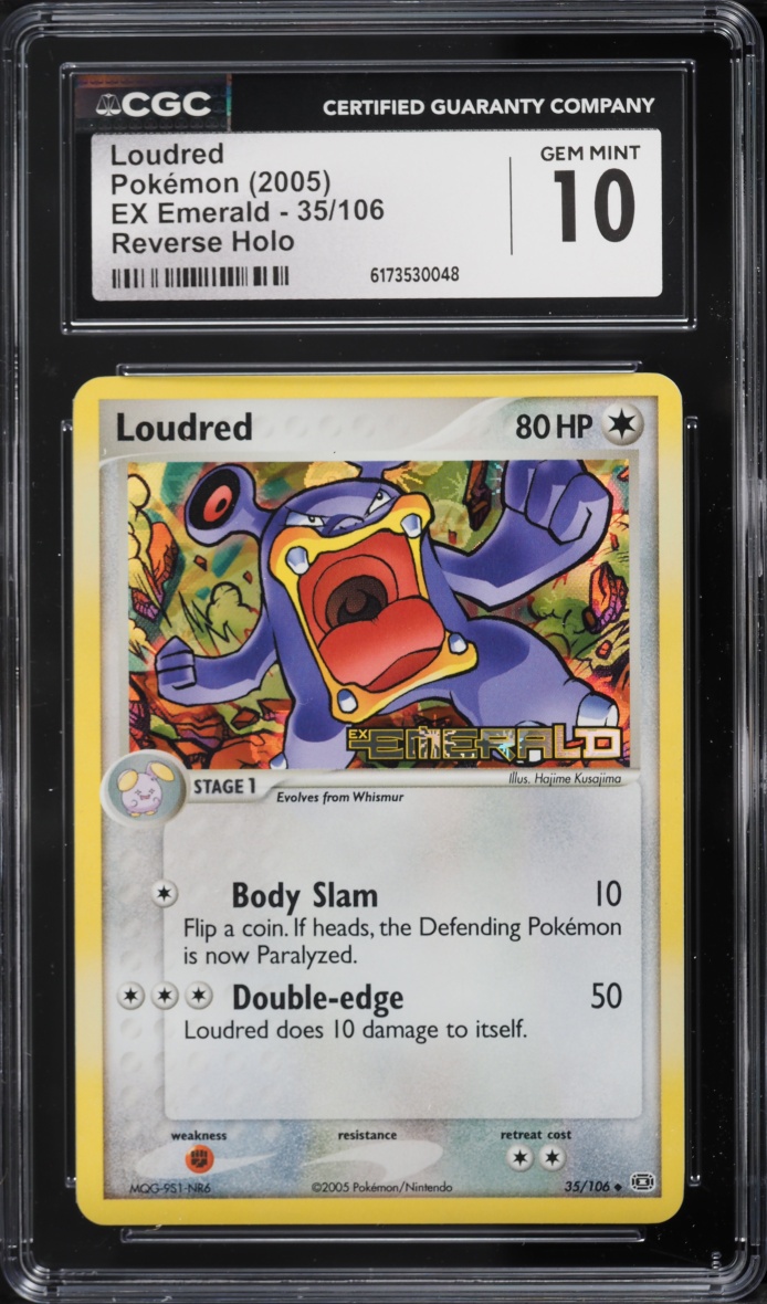 2005 Pokemon EX Emerald Reverse Holo Loudred #35 CGC 10 GEM MINT