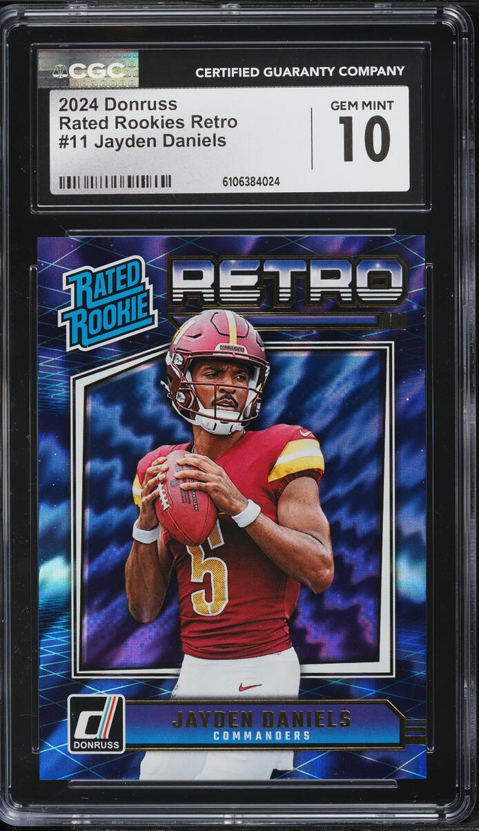 2024 Donruss Retro Jayden Daniels ROOKIE #11 CGC 10 GEM MINT