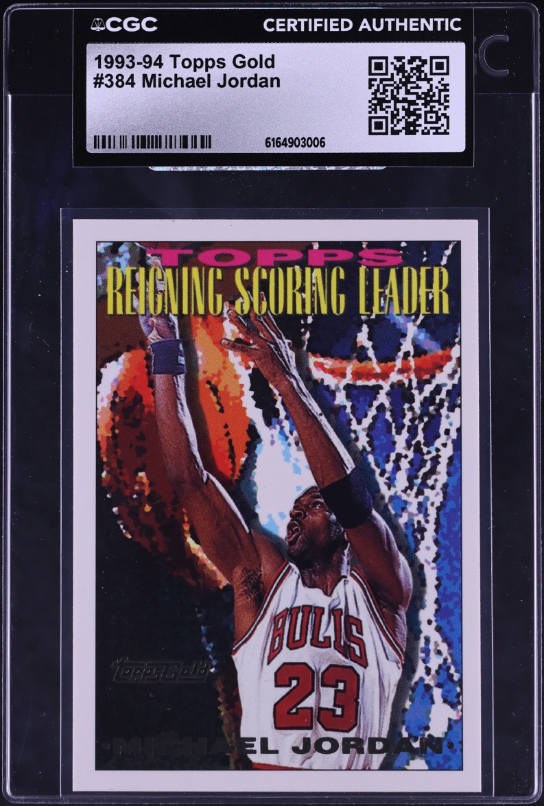 1993 Topps Gold Michael Jordan #384 CGC AUTH