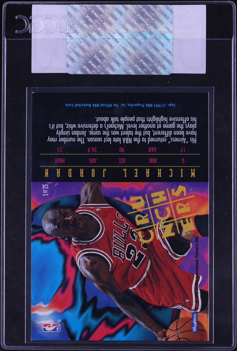 1995 Hoops Number Crunchers Michael Jordan #1 CGC AUTH