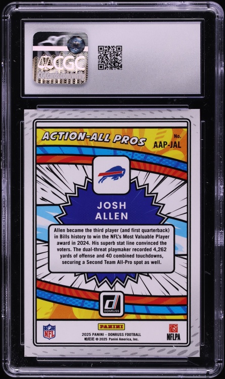 2025 Donruss Action-All Pros Josh Allen #AAP-JAL CGC 9.5 MINT+