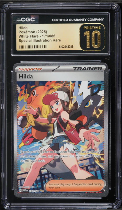 2025 Pokemon Scarlet & Violet White Flare SIR Hilda #171 CGC 10
