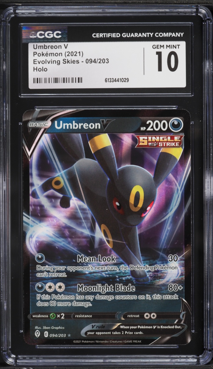 2021 Pokemon Sword & Shield Evolving Skies Umbreon V #94 CGC 10 GEM MINT