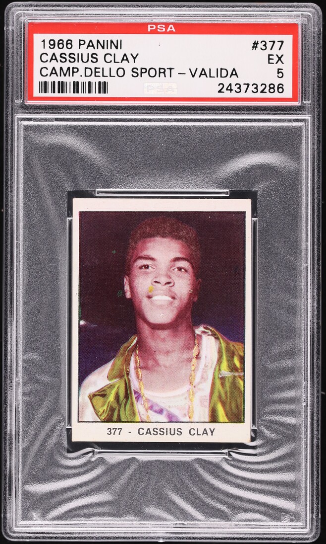 1966 Panini Campioni Dello Sport Valida Cassius Clay Muhammad Ali #377 PSA 5 EX - Photo 1