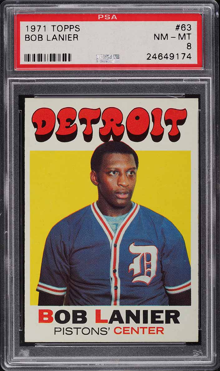 1971 Topps Basketball Bob Lanier ROOKIE #63 PSA 8 NM-MT