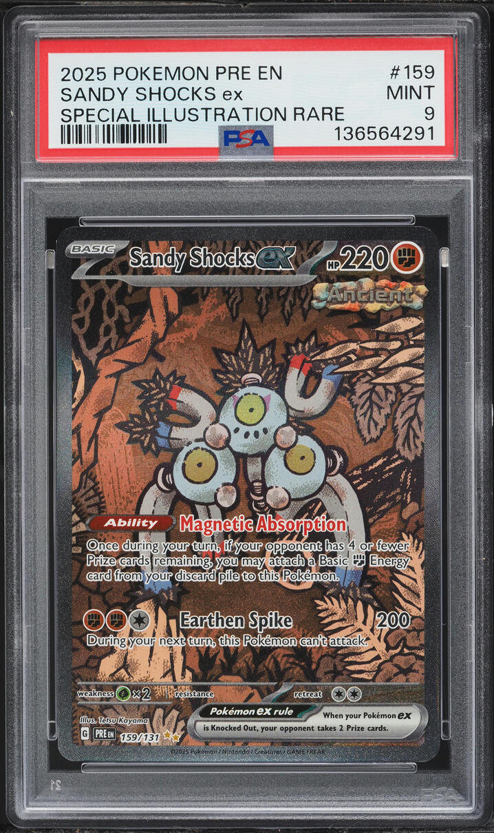 2025 Pokemon Scarlet & Violet Prismatic Evolutions SIR Sandy Shocks EX #159 PSA 9 MINT