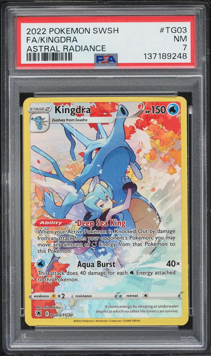 2022 Pokemon Sword & Shield Astral Radiance CHR Kingdra #TG03 PSA 7 NRMT