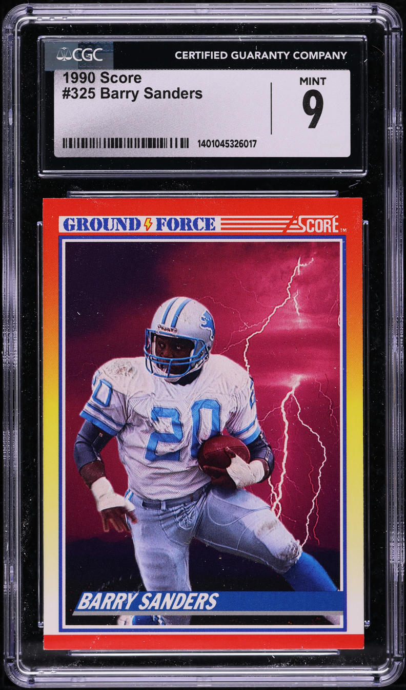 1990 Score Football Barry Sanders #325 CGC 9 MINT