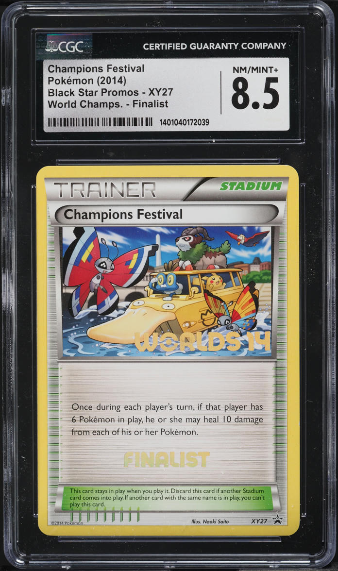 2014 Pokemon XY Promo World Championships Finalist Champions Festival CGC 8.5