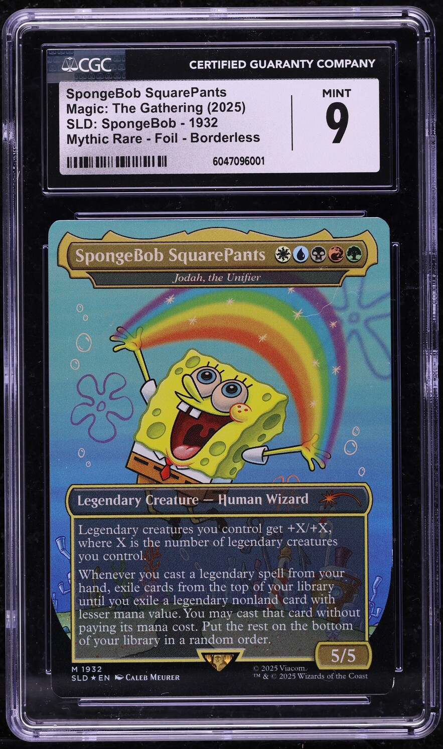 2025 Magic The Gathering SLD Borderless SpongeBob SquarePants CGC 9 ...