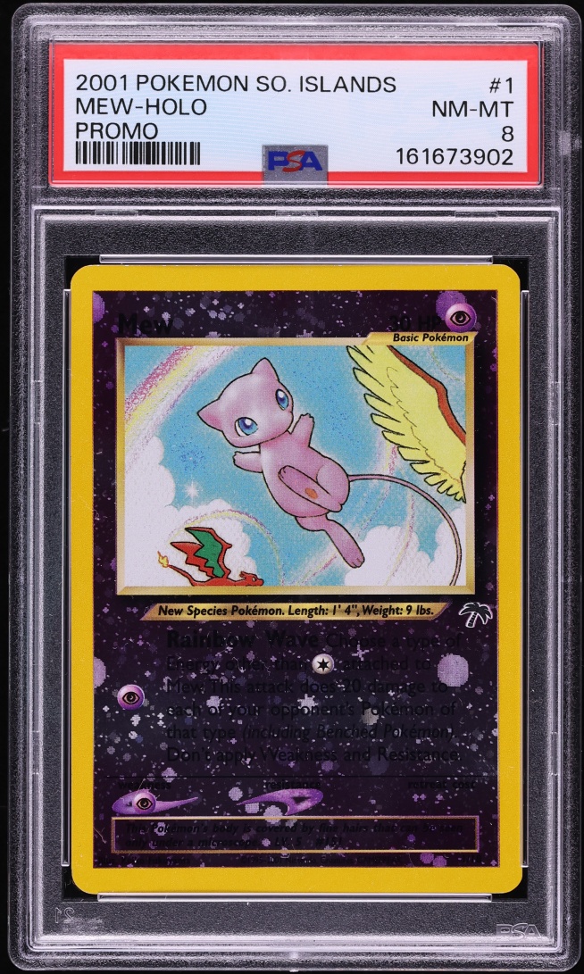 2001 Pokemon Southern Islands Promo Reverse Holo Mew #1 PSA 8 NM-MT