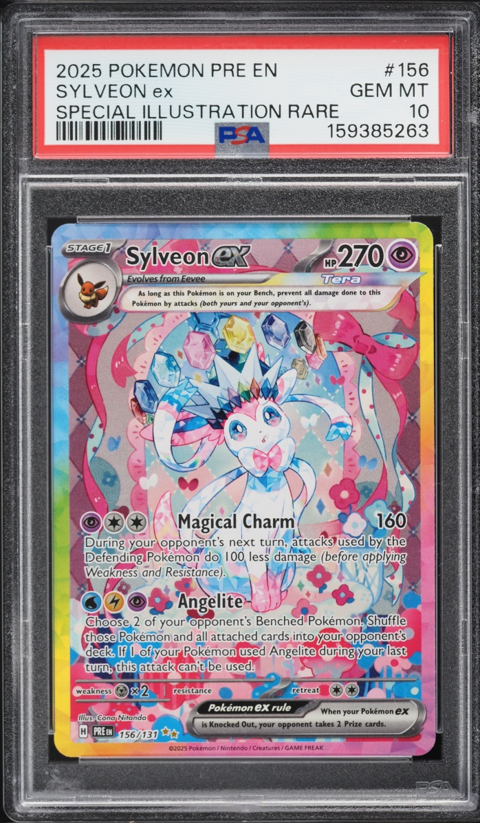 2025 Pokemon Scarlet & Violet Prismatic Evolutions SIR Sylveon Ex #156 PSA 10 GEM MINT