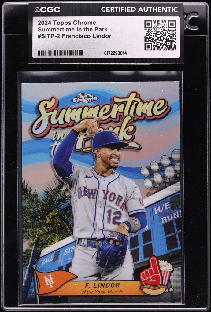 2024 Topps Chrome Summertime In The Park Francisco Lindor #SITP-2 CGC AUTH