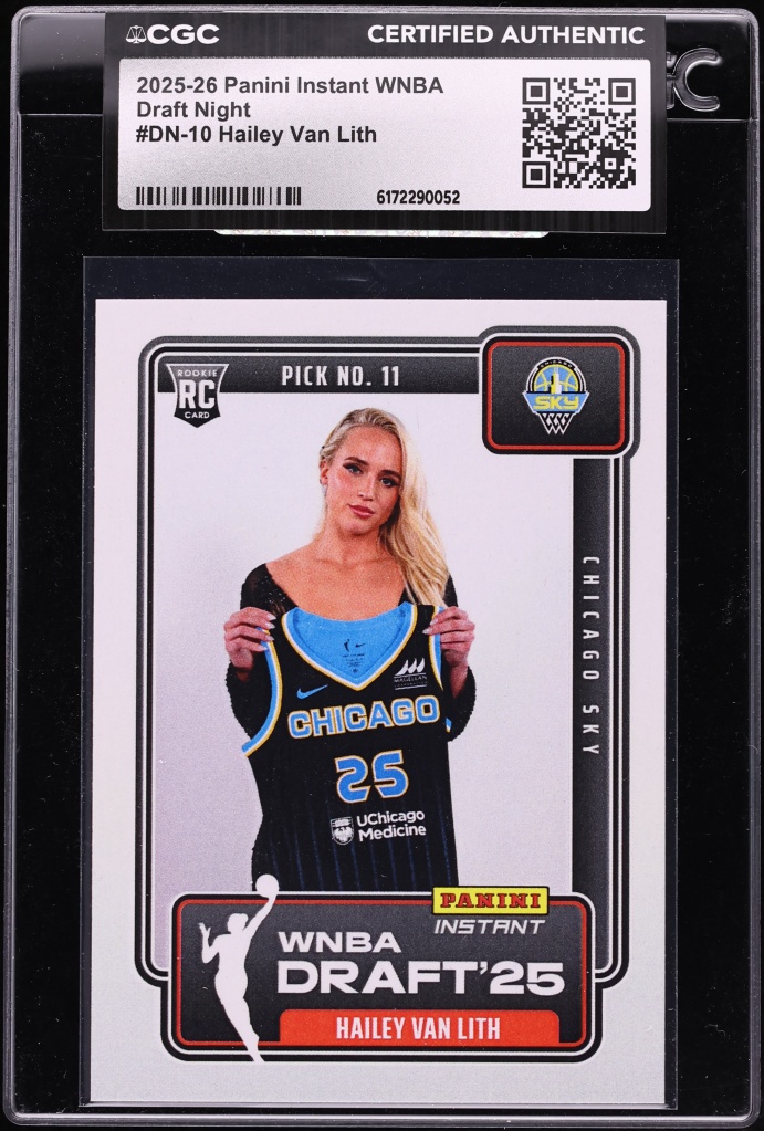 2025 Panini Instant WNBA Draft Night Hailey Van Lith ROOKIE /6070 #DN-10 CGC AUTH