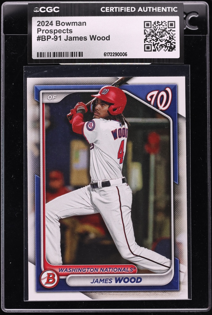 2024 Bowman James Wood PROSPECT #BP-91 CGC AUTH