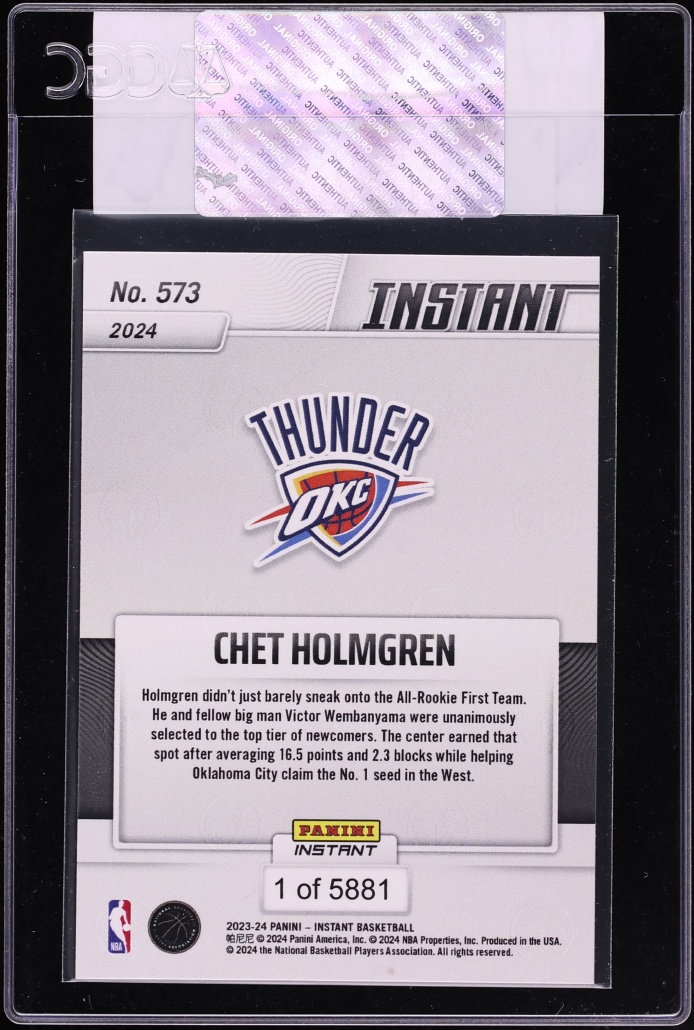 2023 Panini Instant Chet Holmgren /5881 #573 CGC AUTH