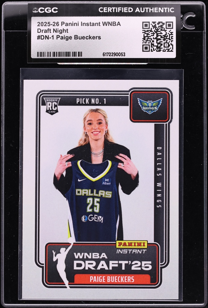 2025 Panini Instant WNBA Draft Night Paige Bueckers ROOKIE /67412 #DN-1 CGC AUTH