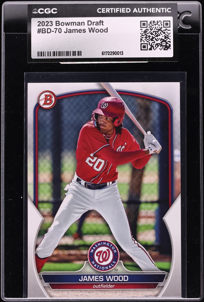 2023 Bowman Draft James Wood PROSPECT #BD-70 CGC AUTH