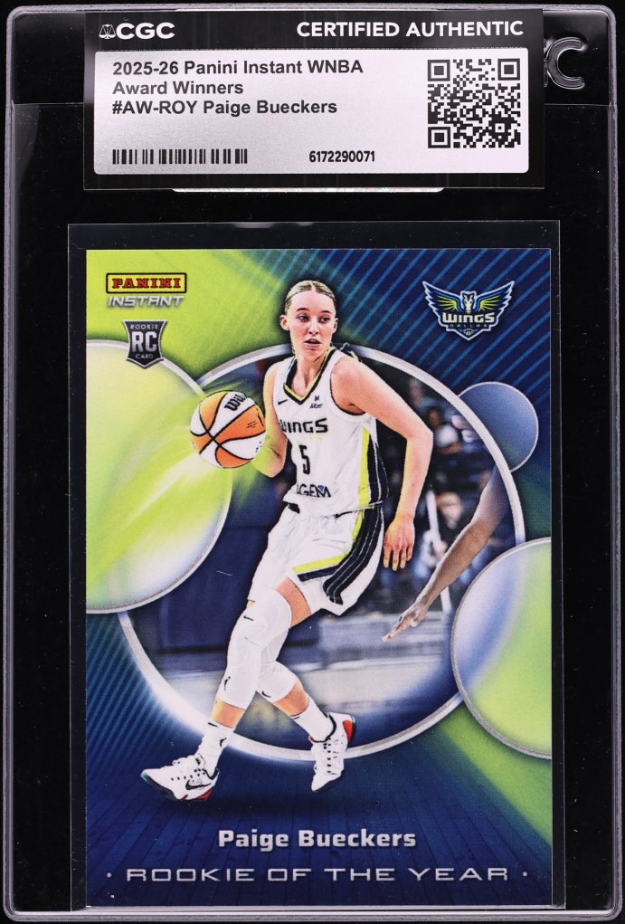 2025 Panini Instant WNBA Award Winners Paige Bueckers ROOKIE /13137 #AW-ROY CGC AUTH