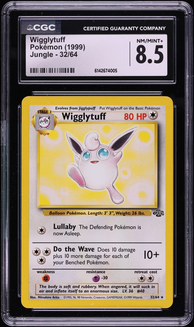 1999 Pokemon Jungle Wigglytuff #32 CGC 8.5 NM-MT+