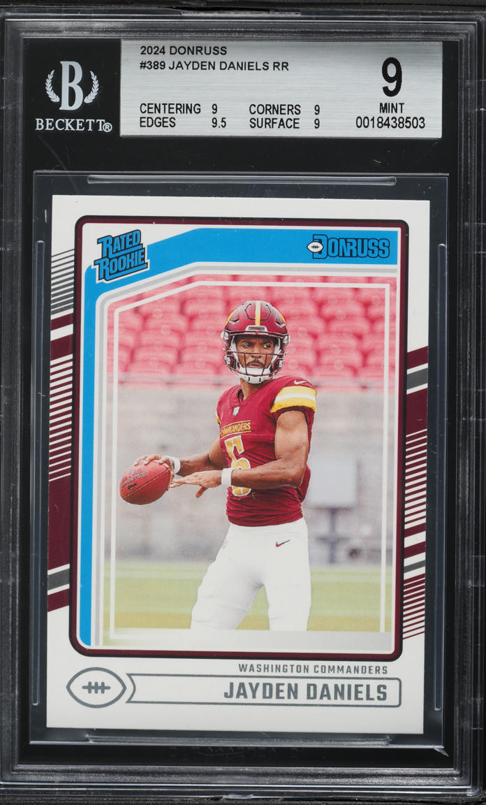 2024 Donruss Football Jayden Daniels ROOKIE #389 BGS 9 MINT