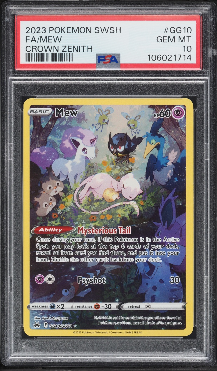 2023 Pokemon Sword & Shield Crown Zenith Full Art Mew #GG10 PSA 10 GEM MINT