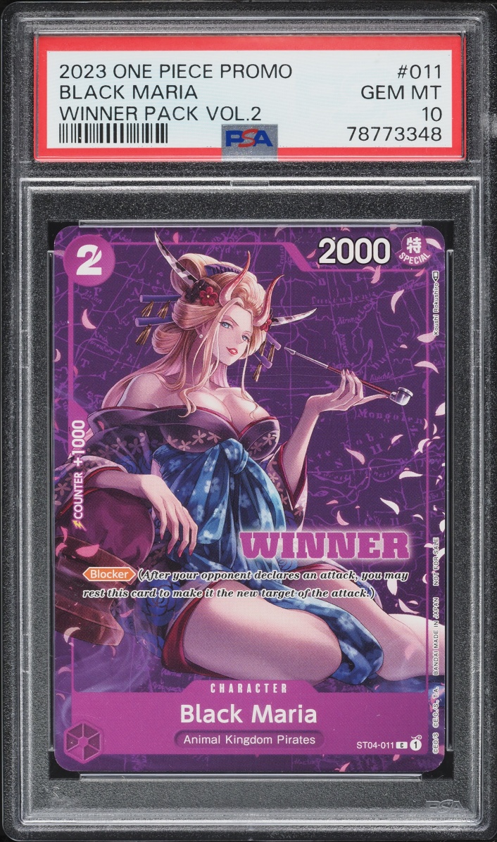 2023 One Piece Promo Winner Pack Vol. 2 Black Maria #ST04-011 PSA 10 GEM MINT